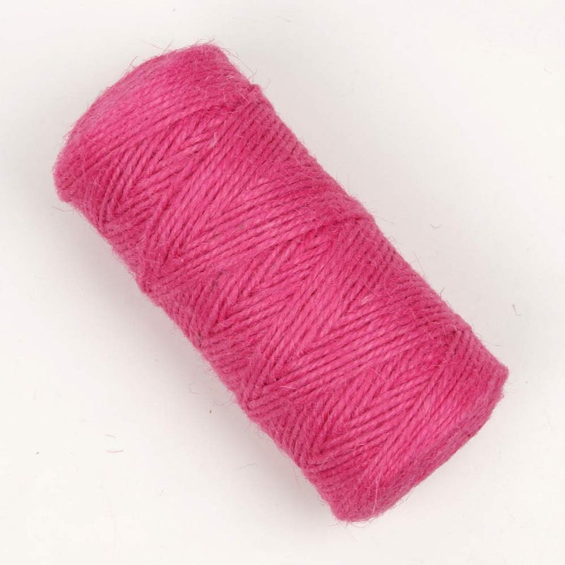 Micomon 300 Feet Natural Jute Twine for Arts, Crafts, Gardening & Packing (Hot Pink) - Image 2